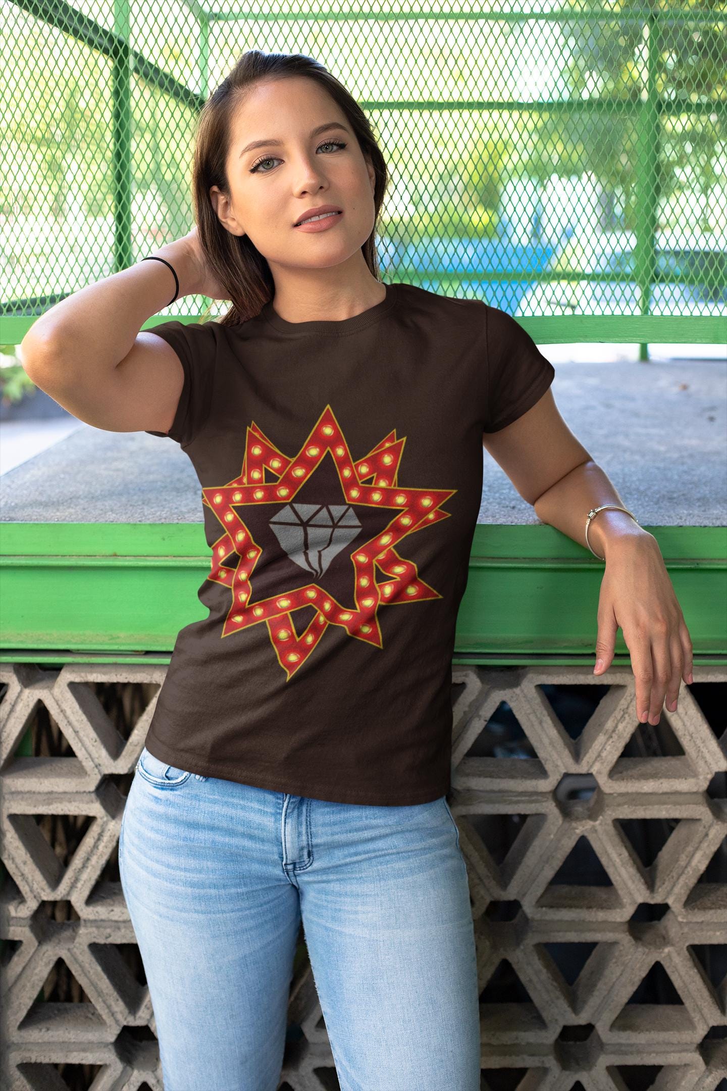 Starburst Graphic T Shirt Unisex Abstract Art Tee Vibrant Cotton Streetwear Colorful