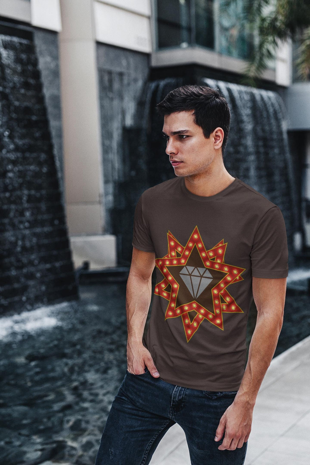 Starburst Graphic T Shirt Unisex Abstract Art Tee Vibrant Cotton Streetwear Colorful