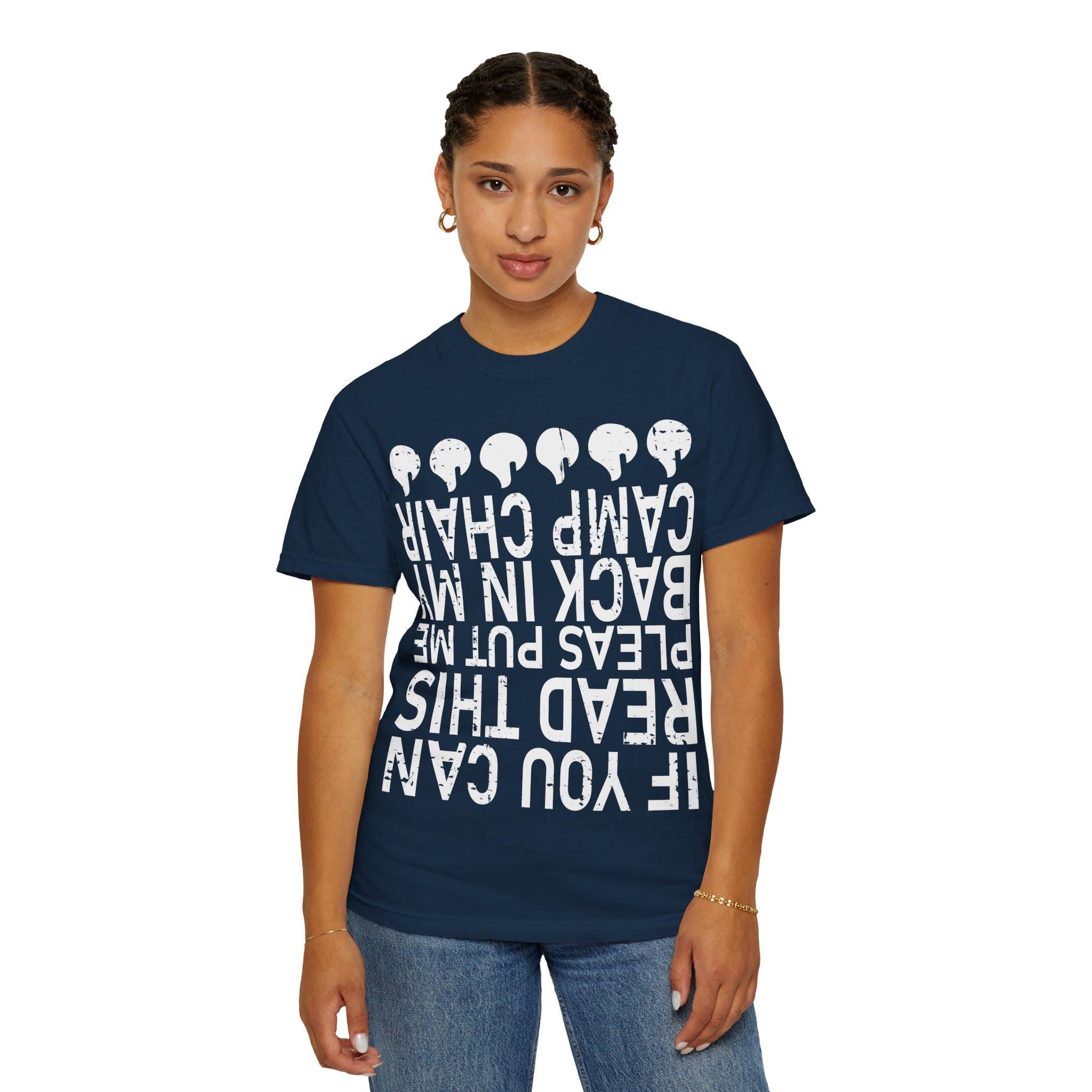 If You Can Read This Camp Chair Shirt Funny Camping T-Shirt Camper Gift Vintage