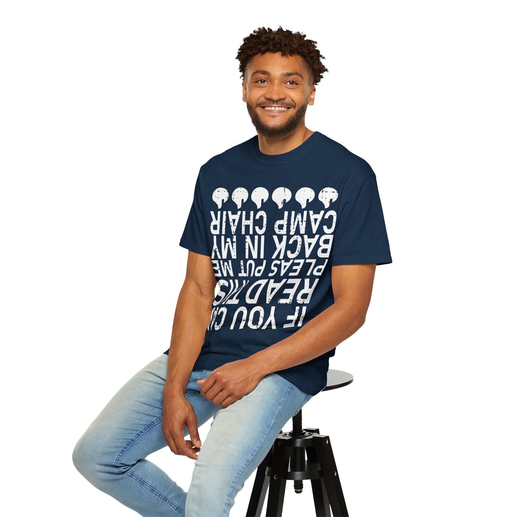 If You Can Read This Camp Chair Shirt Funny Camping T-Shirt Camper Gift Vintage
