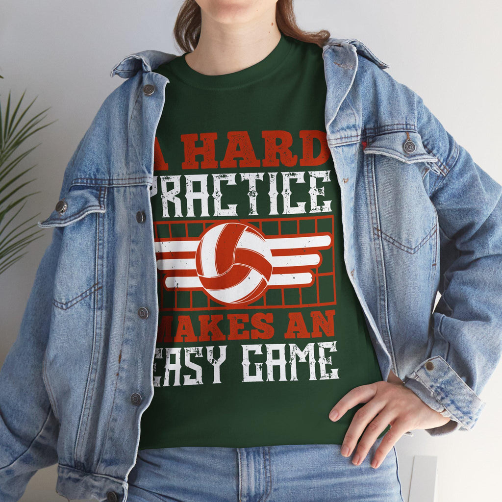 A Hard Practice Makes an Easy Game Volleyball T-Shirt – Vintage Volleyball Player Gift Coach