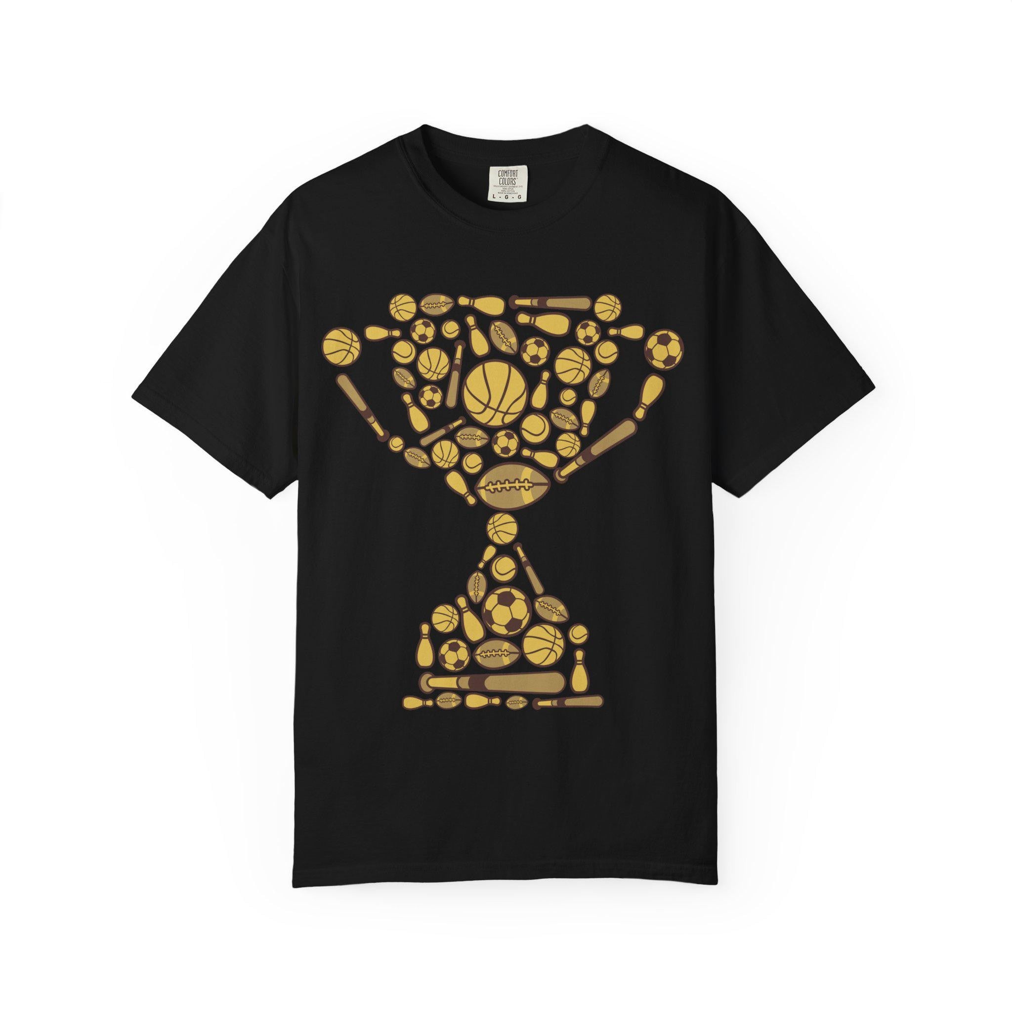Sports Lover Graphic T-Shirt | Multi-Sport Hourglass Tee | Athletic Icons Unisex Shirt | Sports Fan Gift