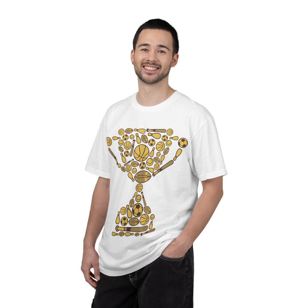Sports Lover Graphic T-Shirt | Multi-Sport Hourglass Tee | Athletic Icons Unisex Shirt | Sports Fan Gift