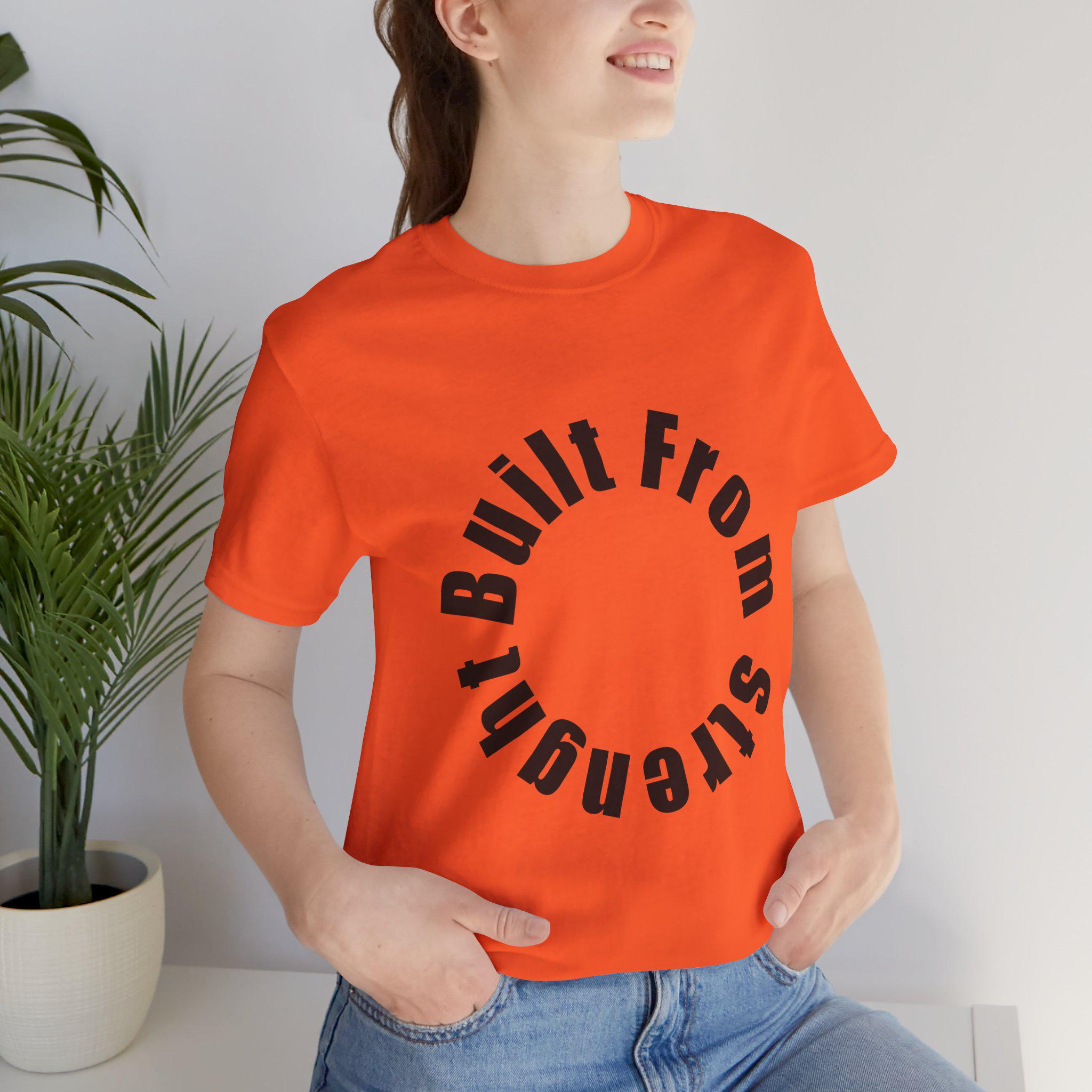 Built From Strength T-Shirt | Minimalist Typography Graphic Tee