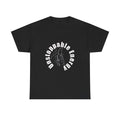 Unstoppable Energy lightning circle Tee | Minimalist bold white on black