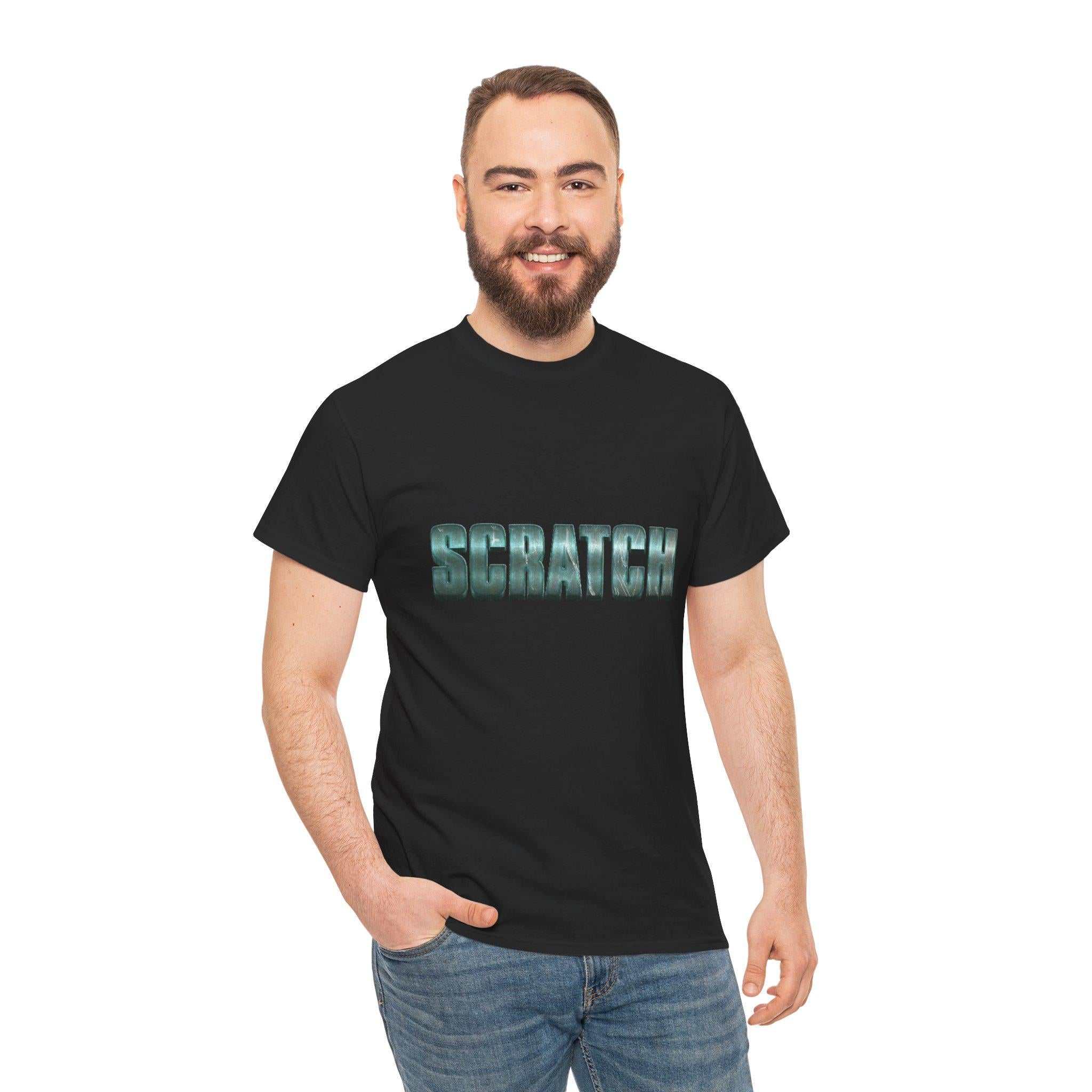 Scratch Shirt Minimalist Typography Graphic Tee Statement Unisex T-Shirt