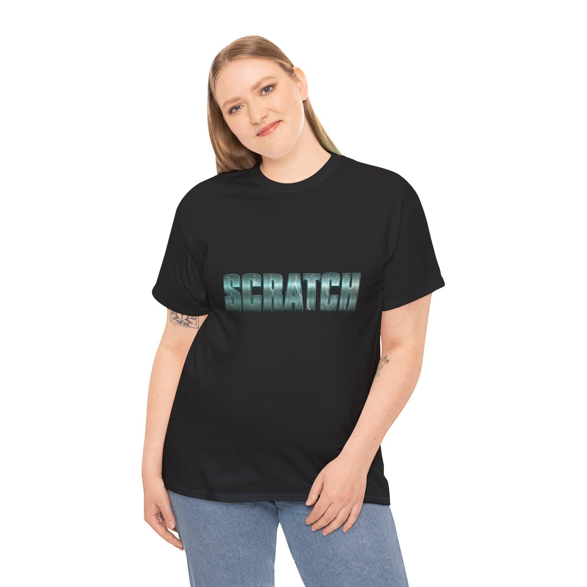 Scratch Shirt Minimalist Typography Graphic Tee Statement Unisex T-Shirt