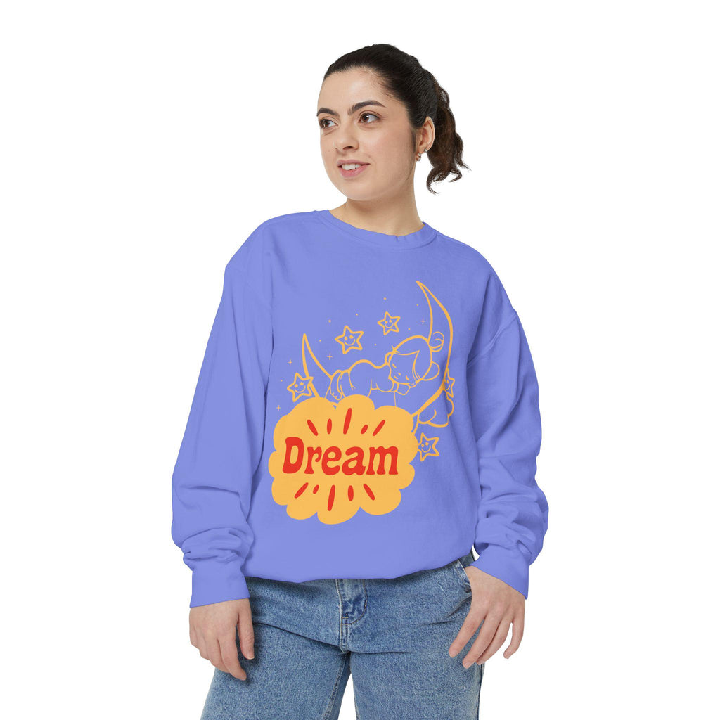Retro Moon Embroidered Sweatshirt – Dreamy Vintage Celestial Comfort