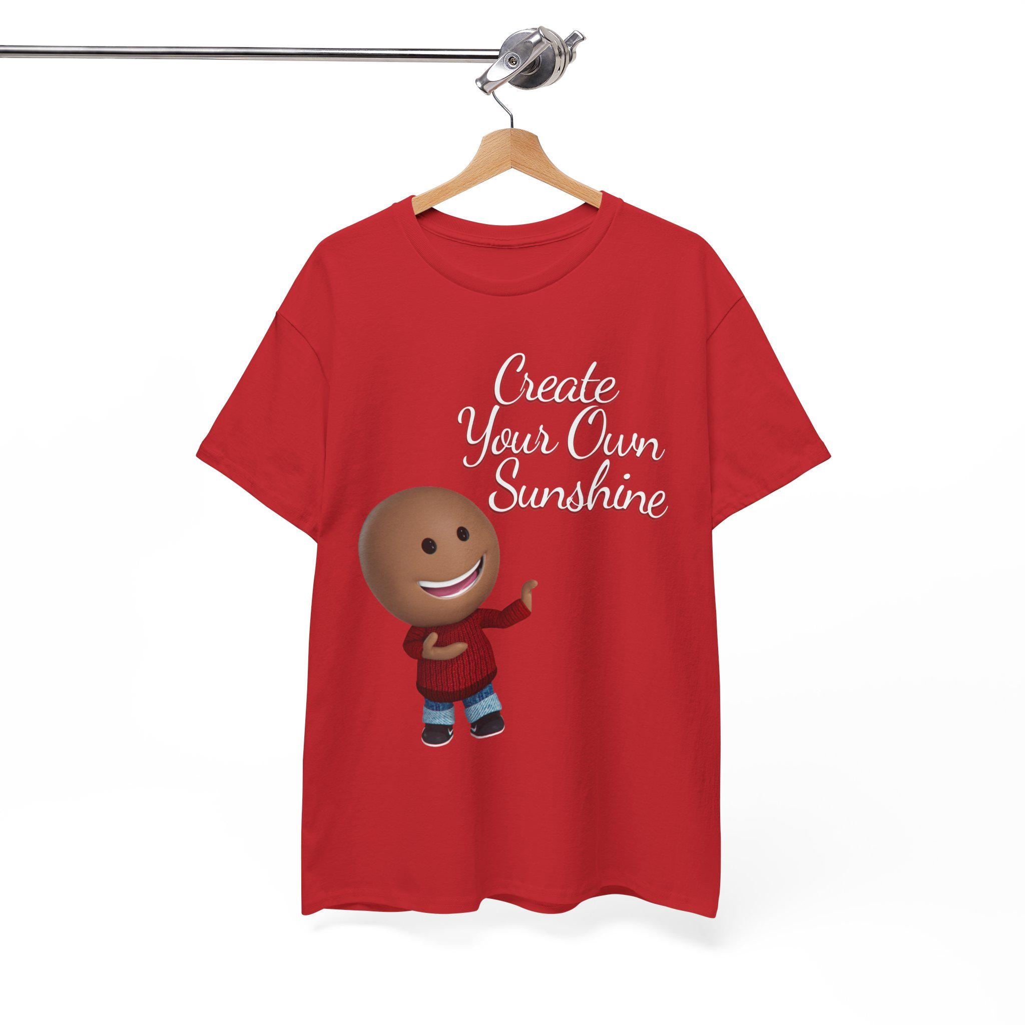 Create Your Sunshine Shirt, Positive Graphic Tee, Hand-Lettered Unisex, Minimalist Style