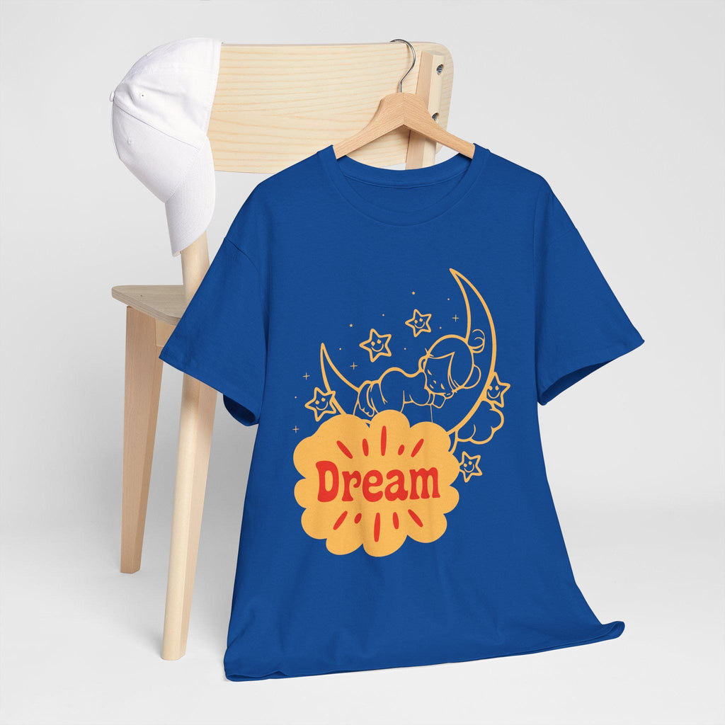 Sleeping Moon Sketch Dream Tee | Crescent Moon, Stars Night Illustration