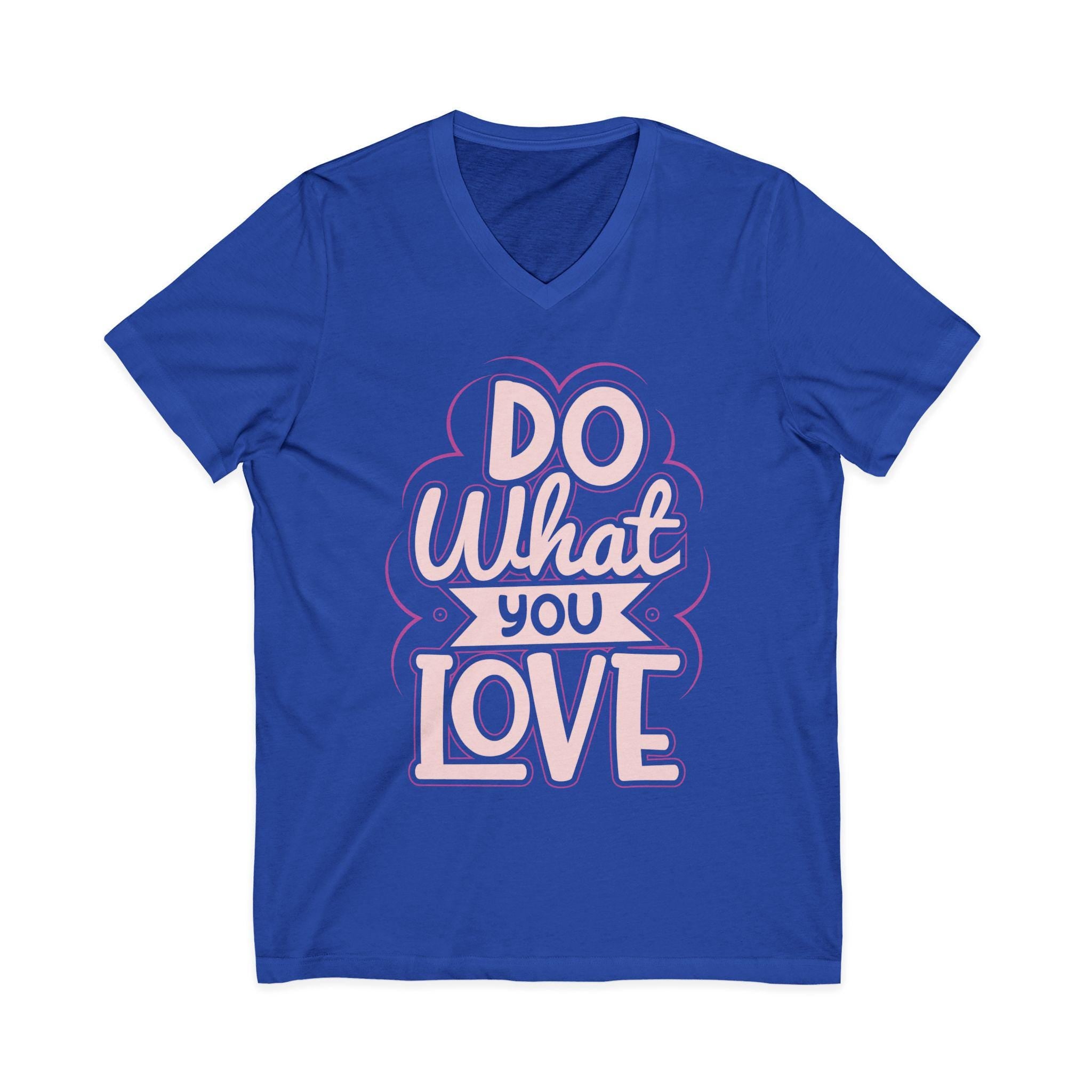 Do What You Love V-Neck Tee | Hand-Lettered Retro Script