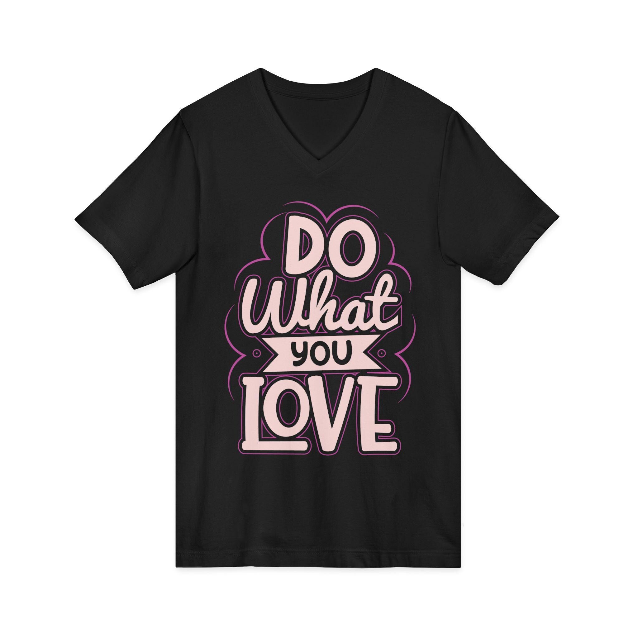 Do What You Love V-Neck Tee | Hand-Lettered Retro Script