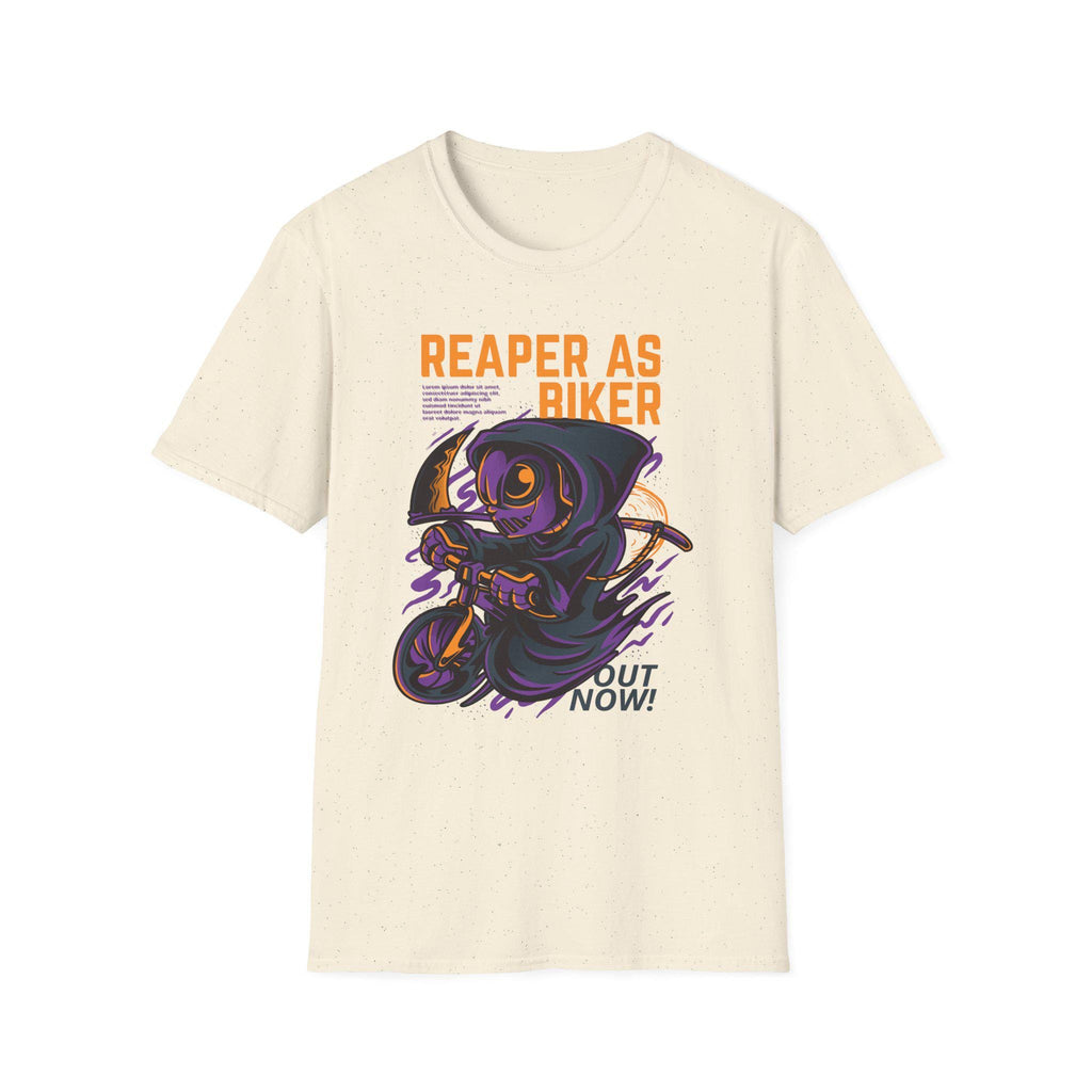 Reaper as Biker T-Shirt | Grim Reaper Motorcycle Illustration