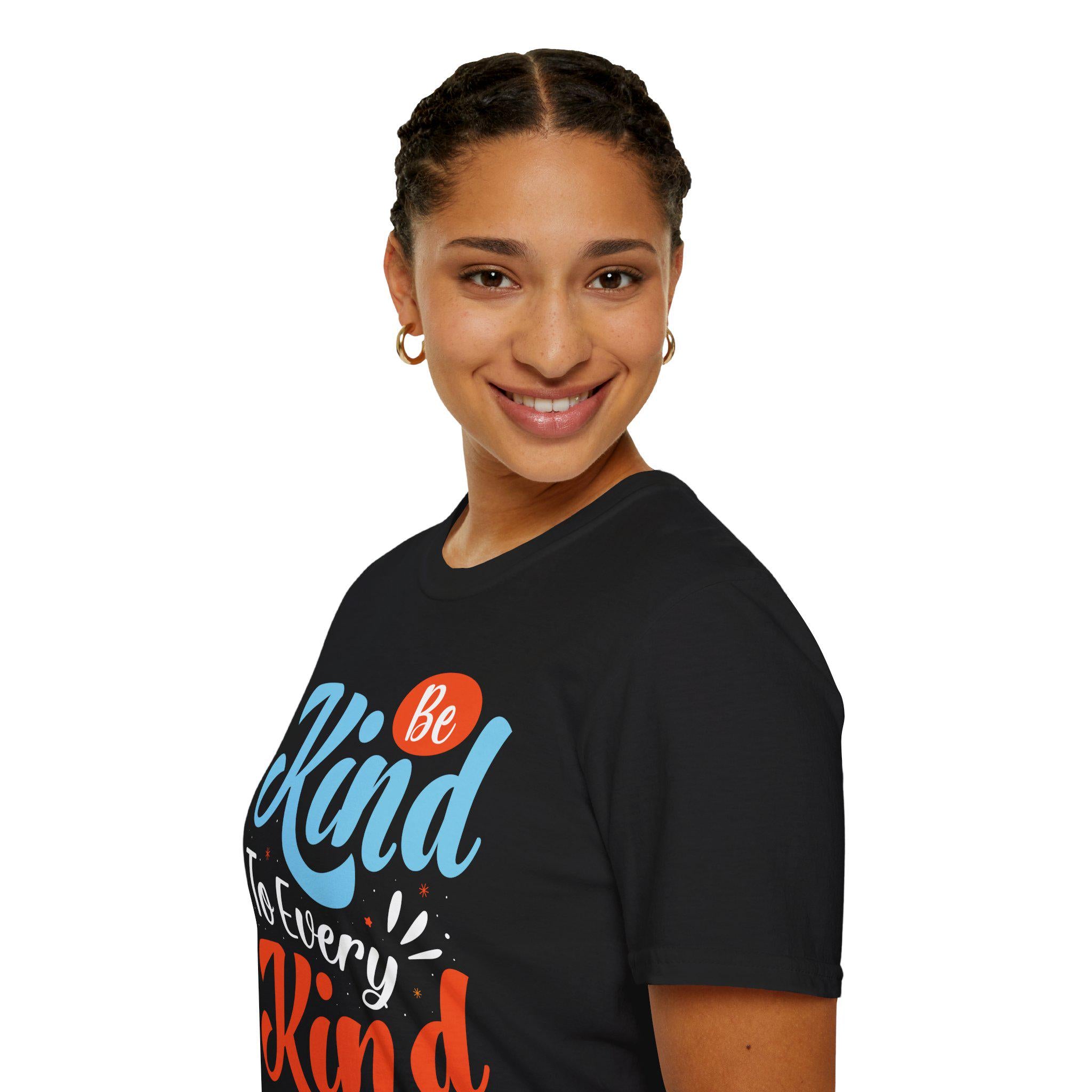 Unisex Softstyle Tee with Kindness Message, Eco-Friendly Casual Cotton Everyday Wear