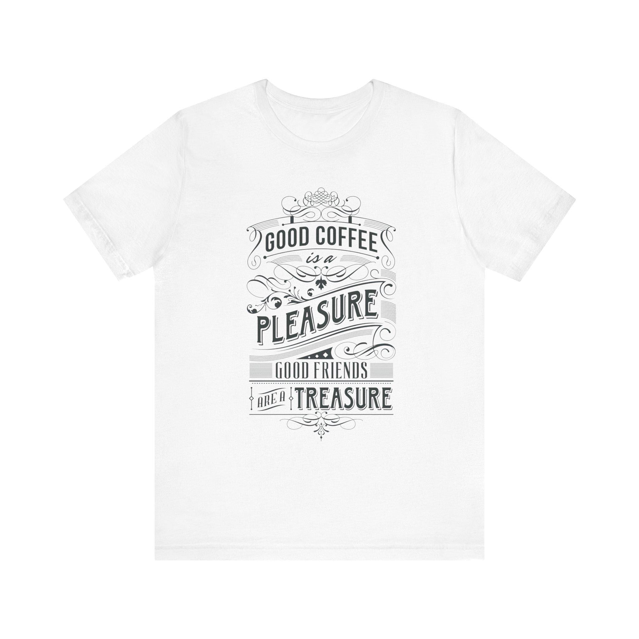 Vintage Coffee Slogan Tee | Lightweight Jersey Shirt, Airlume Cotton