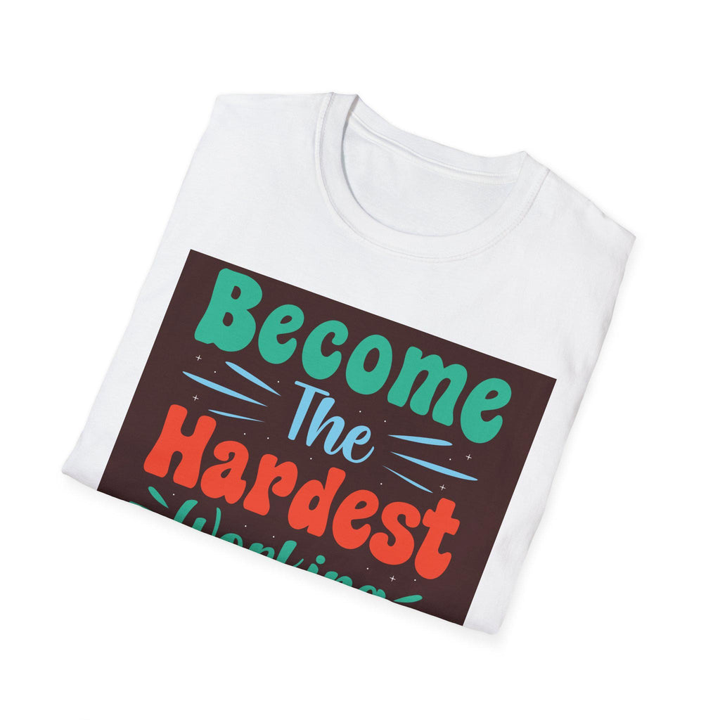Bold Hand-Lettered Motivational Typography T-Shirt | Colorful Pep Talk Chest Print