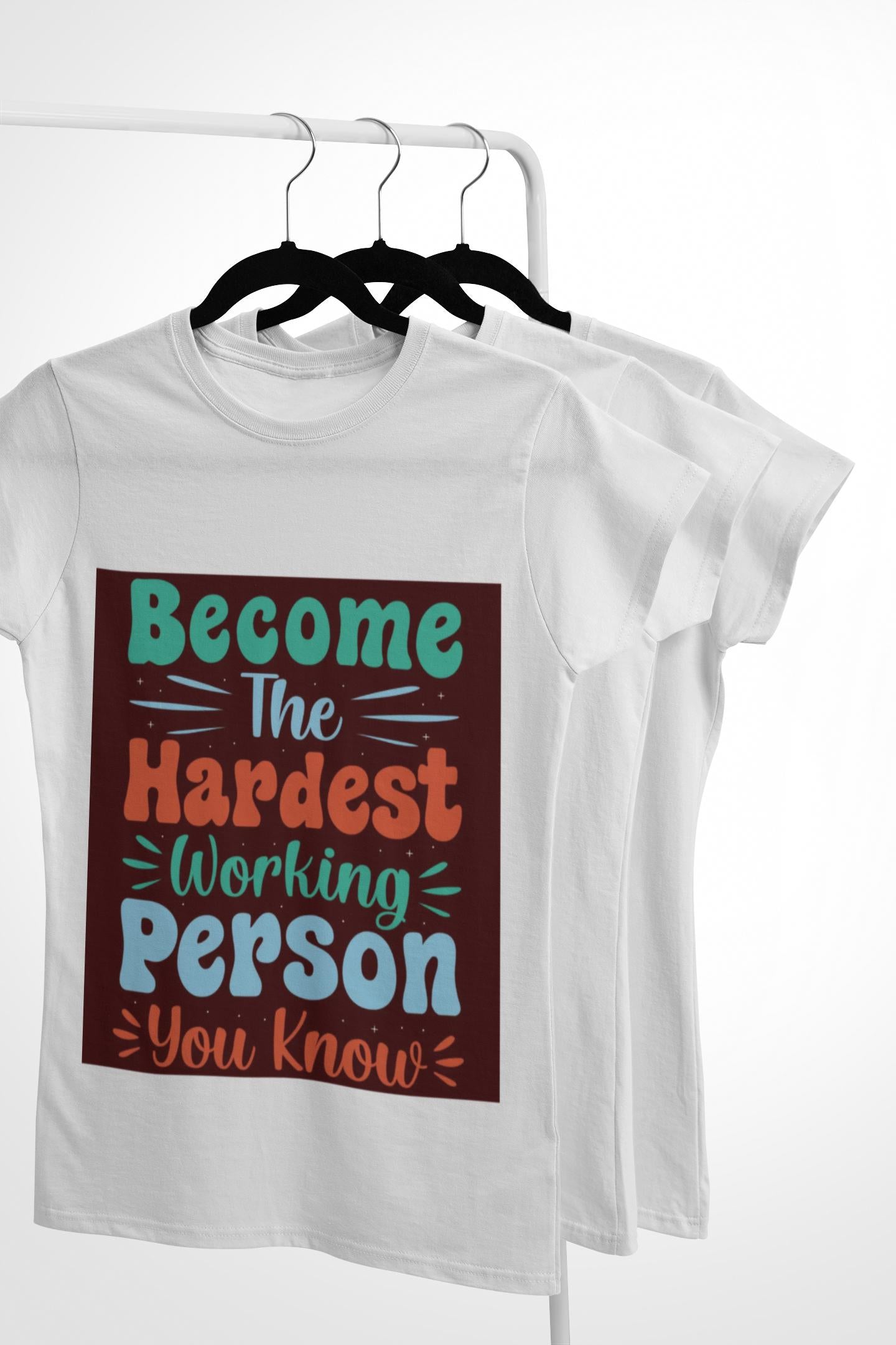 Bold Hand-Lettered Motivational Typography T-Shirt | Colorful Pep Talk Chest Print