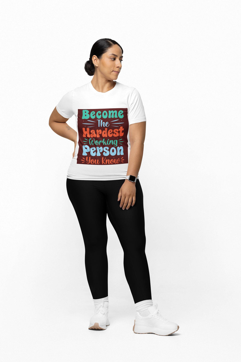 Bold Hand-Lettered Motivational Typography T-Shirt | Colorful Pep Talk Chest Print