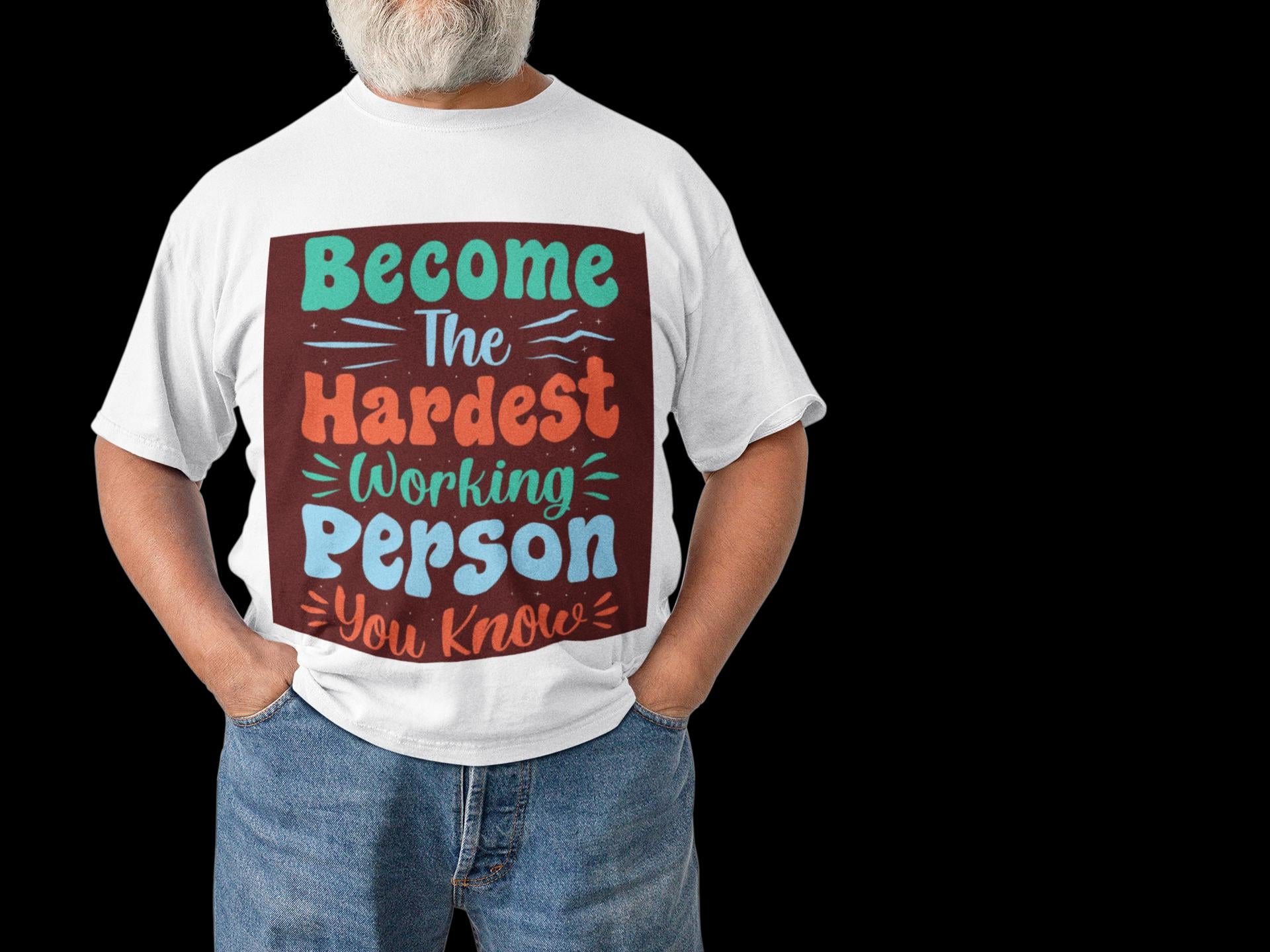 Bold Hand-Lettered Motivational Typography T-Shirt | Colorful Pep Talk Chest Print