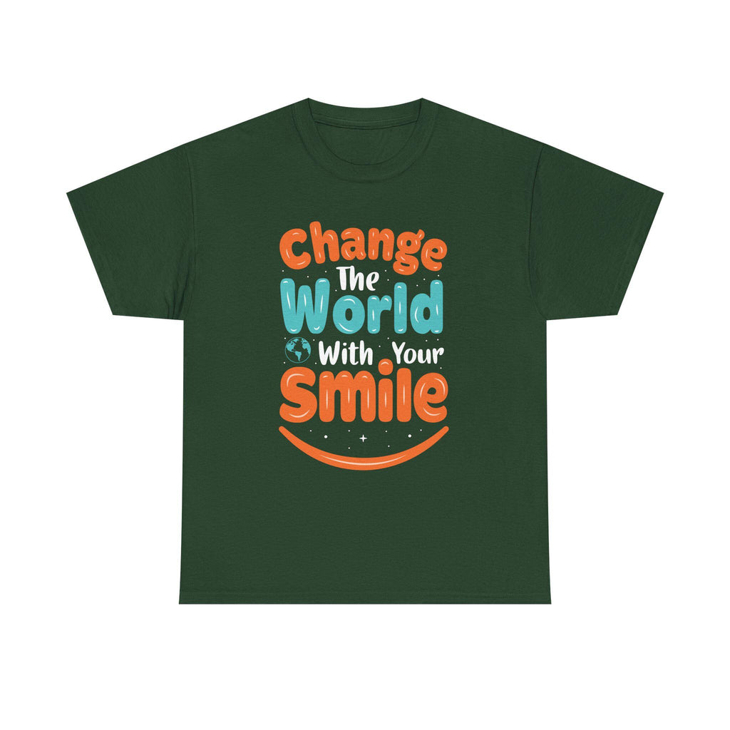 Change the World With Your Smile Shirt | Inspirational Quote Graphic Tee | Kindness Gift