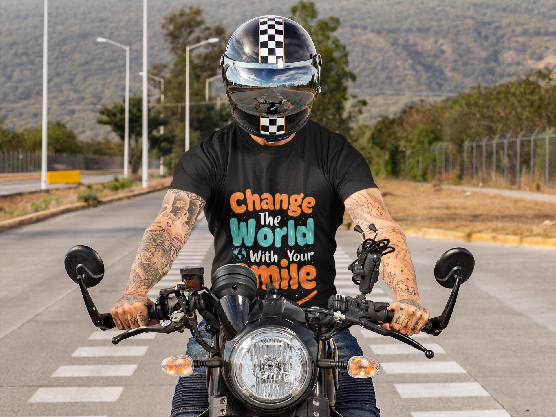Change the World With Your Smile Shirt | Inspirational Quote Graphic Tee | Kindness Gift