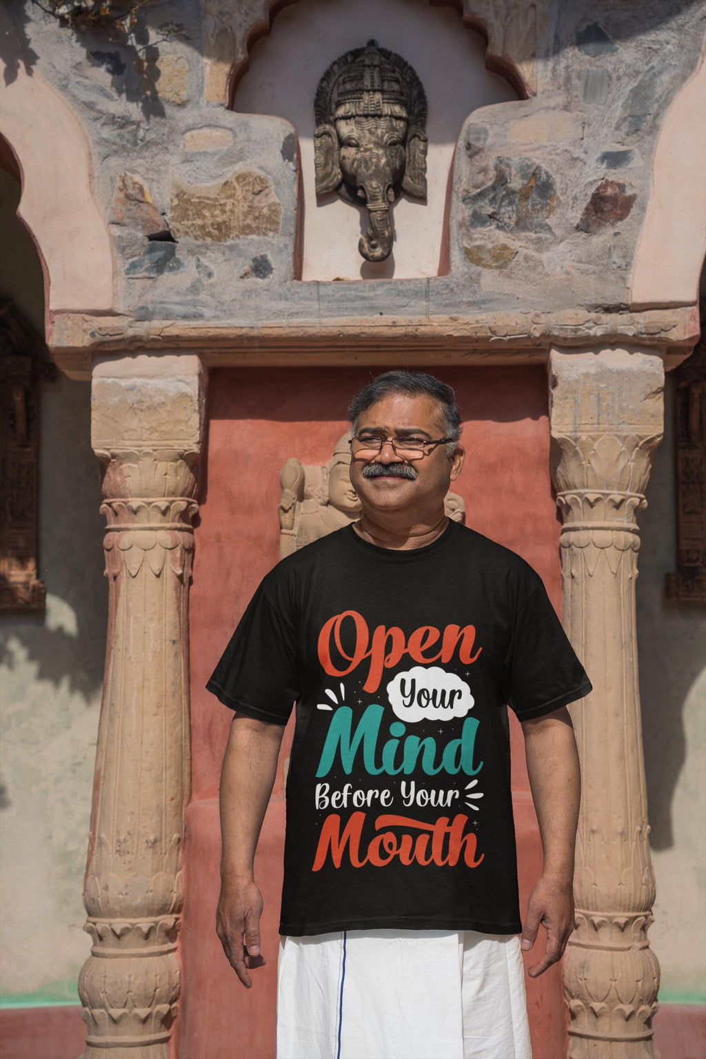 Open Your Mind Before Your Mouth T-Shirt: Inspirational Quote Tee