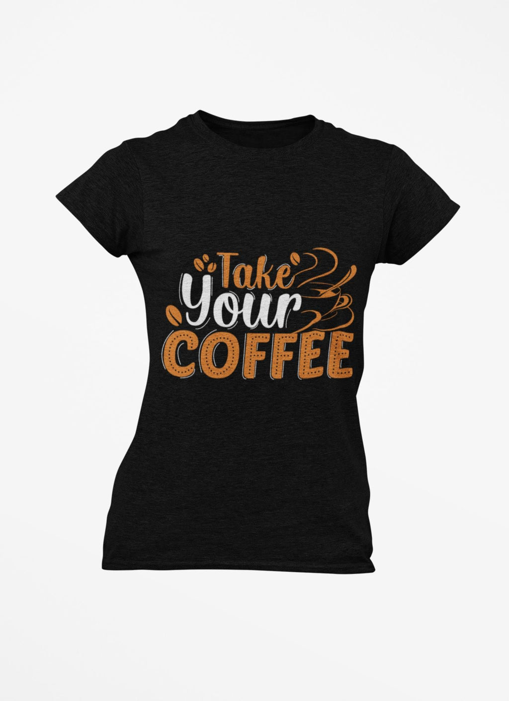 Take Your Coffee shirt | Coffee Script & Block Letter Tee, Garment-Dyed