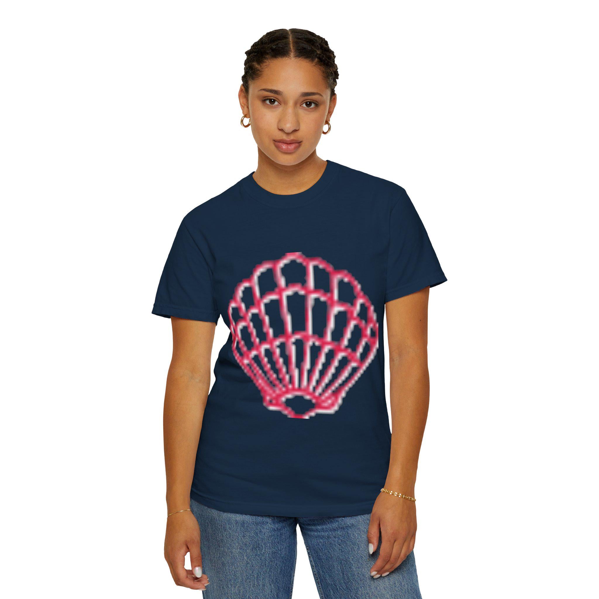 Scallop Shell Graphic T Shirt Unisex Casual Beach Tee