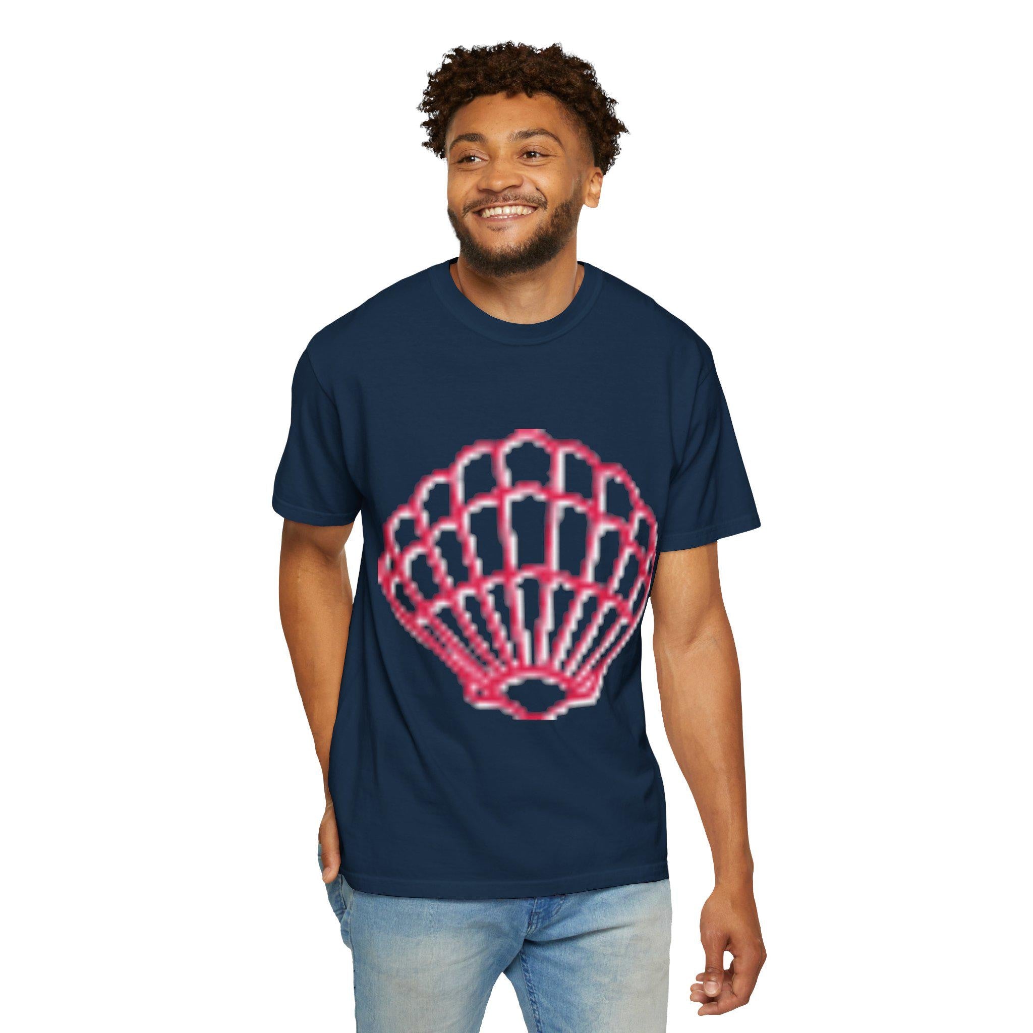 Scallop Shell Graphic T Shirt Unisex Casual Beach Tee