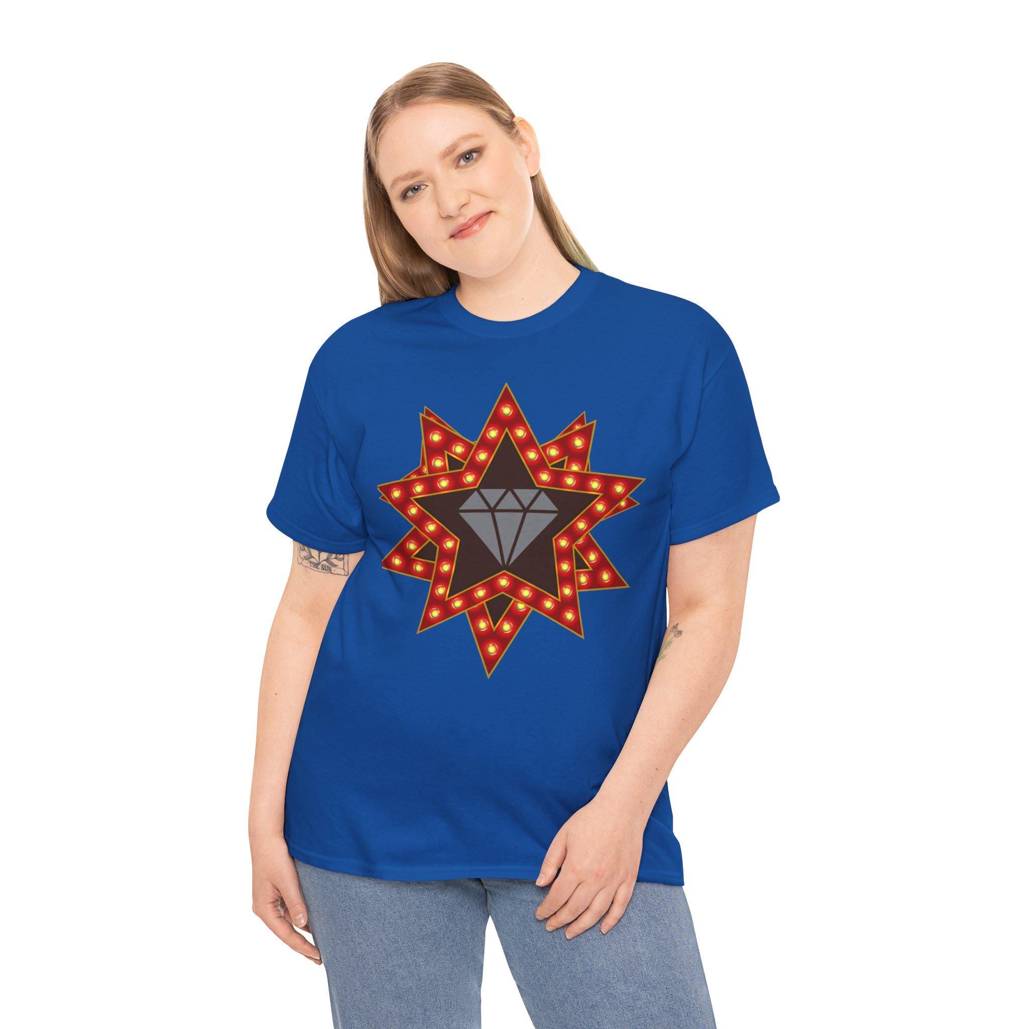 Starburst Graphic T Shirt Unisex Abstract Art Tee Vibrant Cotton Streetwear Colorful