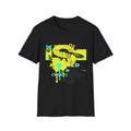 Neon Graffiti Graphic Tee | Urban Streetwear Shirt | Abstract Paint Splatter Shirt