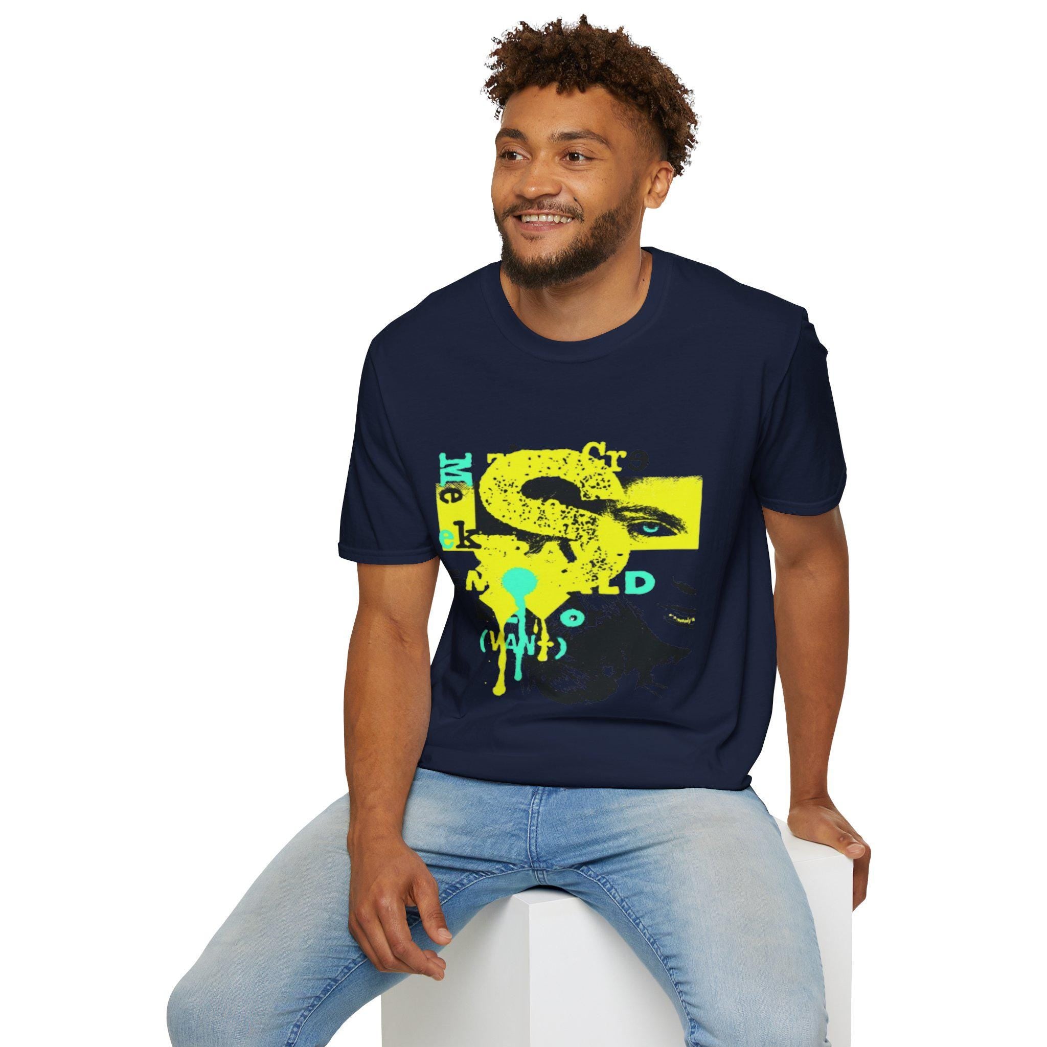 Neon Graffiti Graphic Tee | Urban Streetwear Shirt | Abstract Paint Splatter Shirt