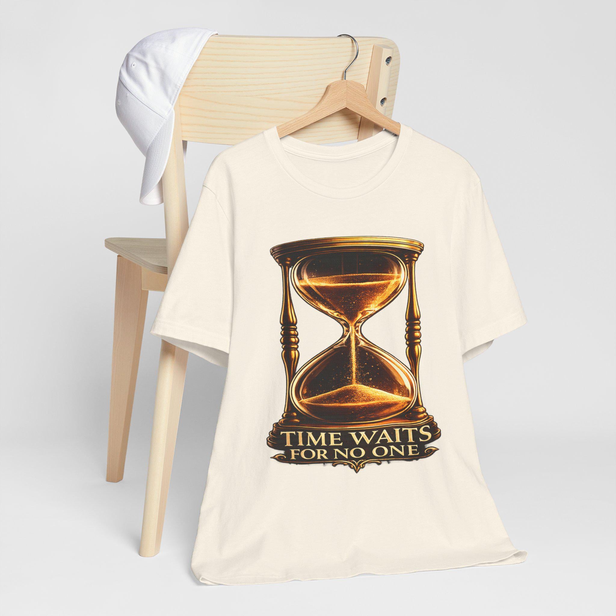 Time Waits for No One Shirt | Hourglass Graphic Tee | Inspirational Quote Gift