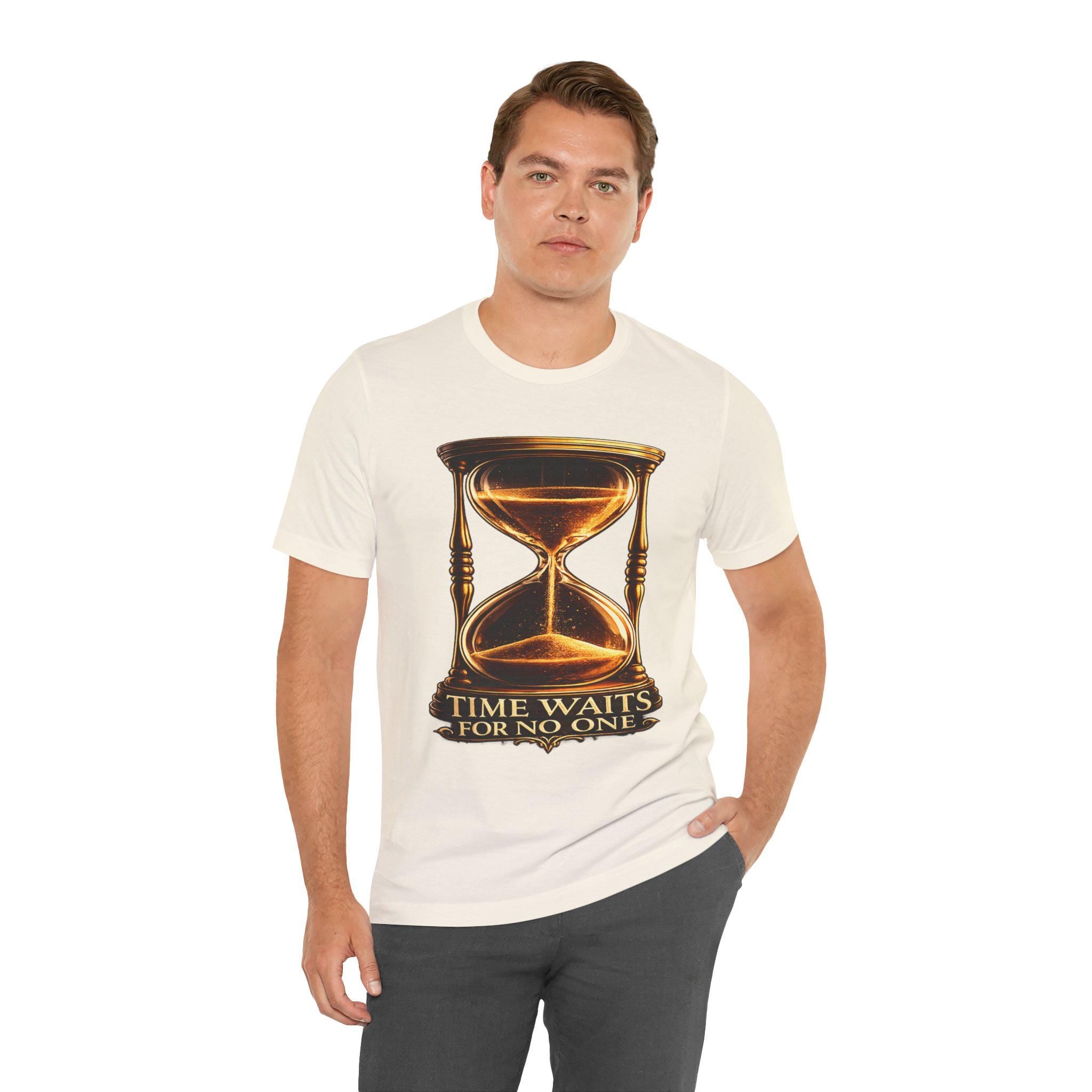 Time Waits for No One Shirt | Hourglass Graphic Tee | Inspirational Quote Gift