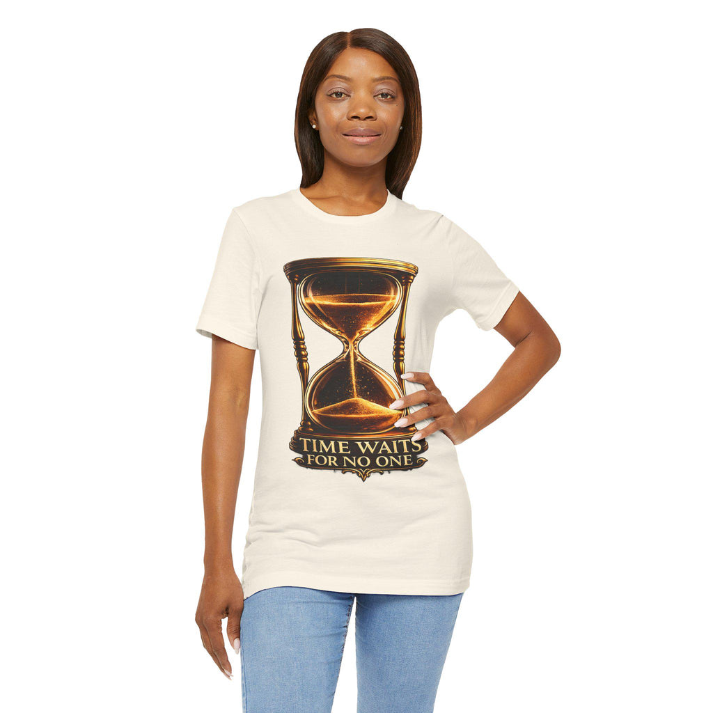 Time Waits for No One Shirt | Hourglass Graphic Tee | Inspirational Quote Gift