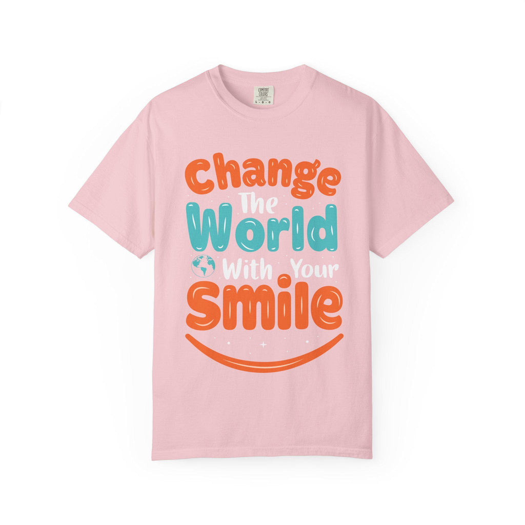 Kindness Smile Tee | Garment-Dyed Navy Cotton T-Shirt