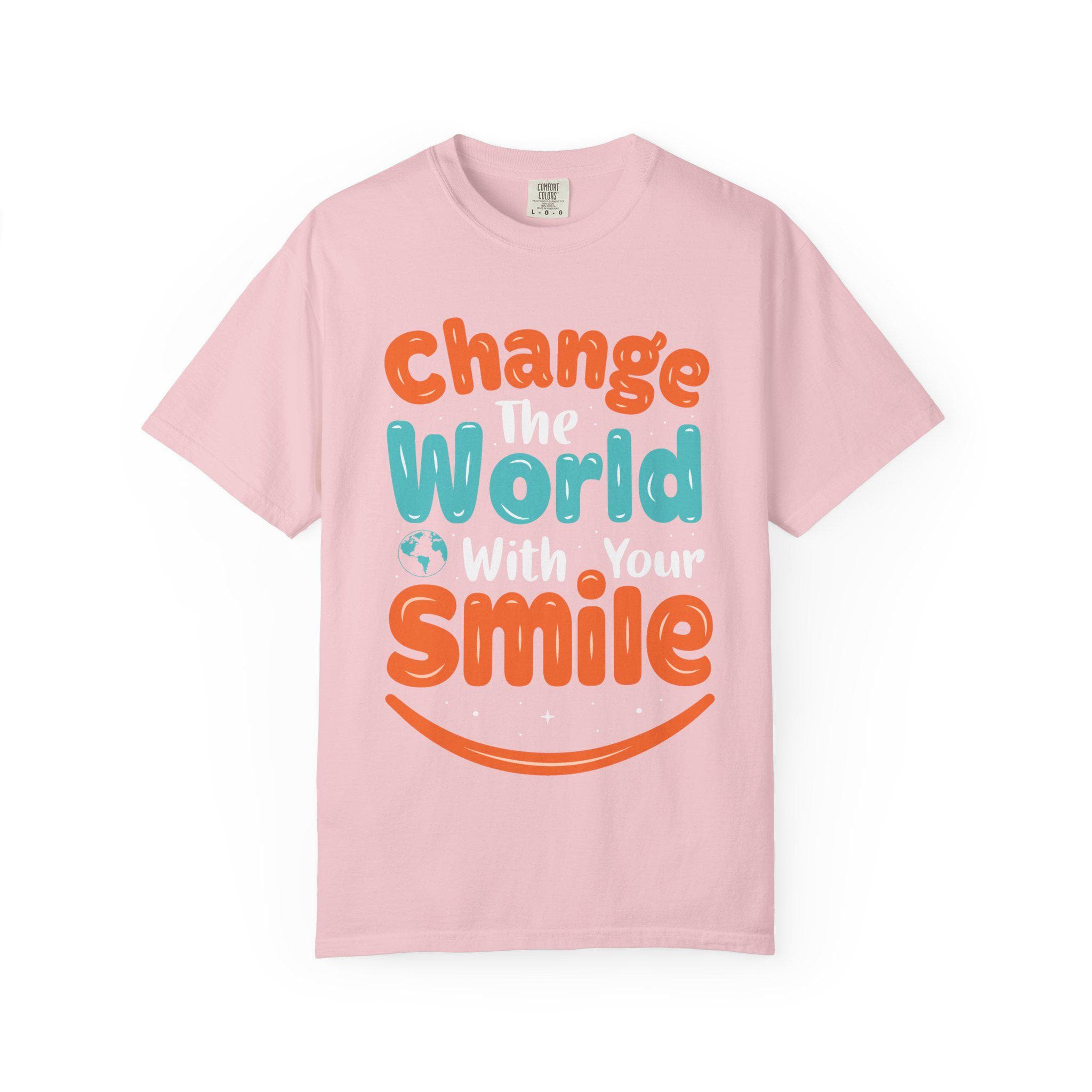 Kindness Smile Tee | Garment-Dyed Navy Cotton T-Shirt