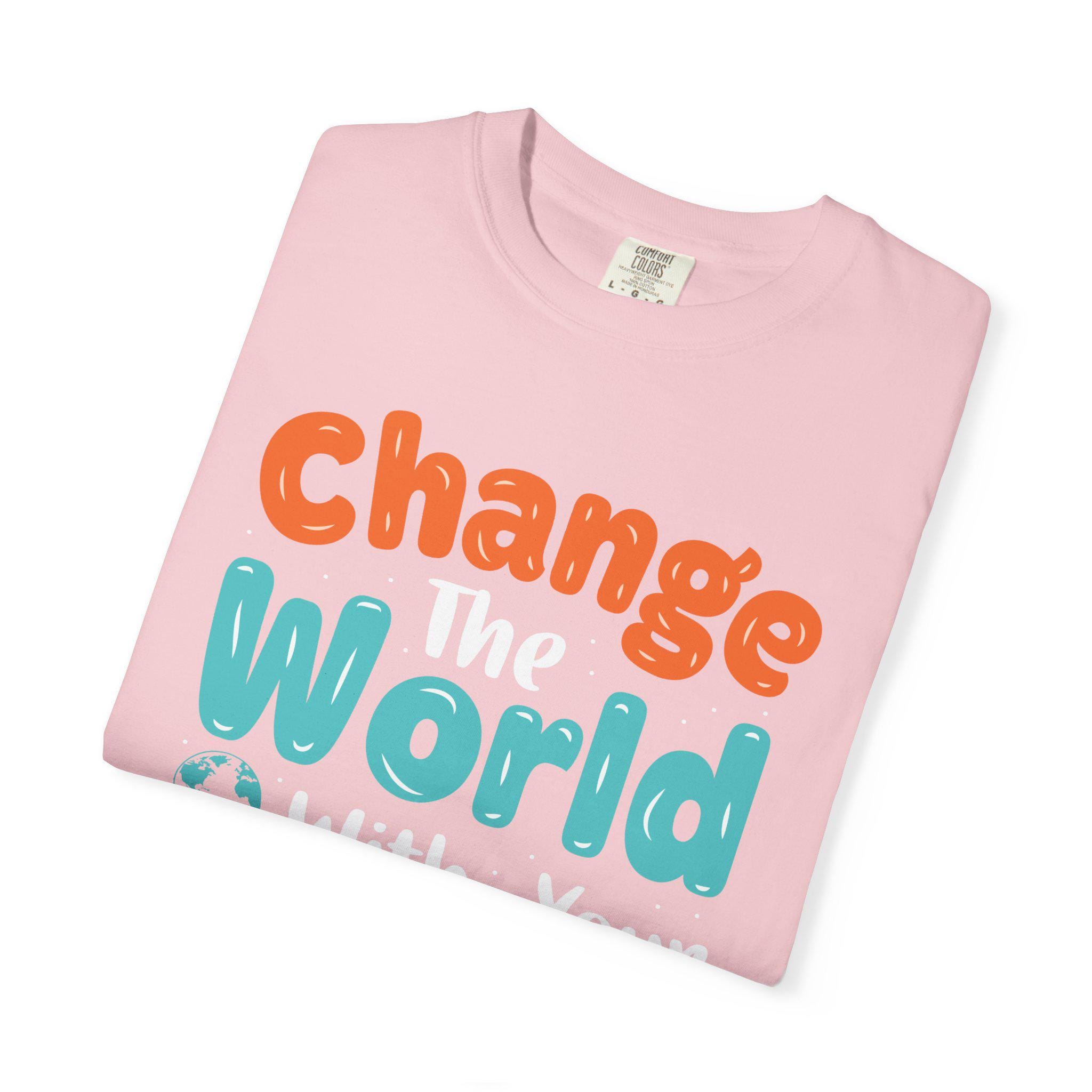 Kindness Smile Tee | Garment-Dyed Navy Cotton T-Shirt