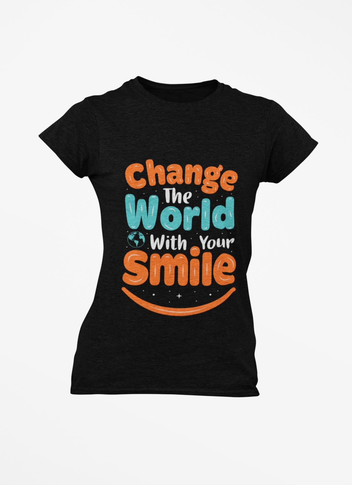 Kindness Smile Tee | Garment-Dyed Navy Cotton T-Shirt