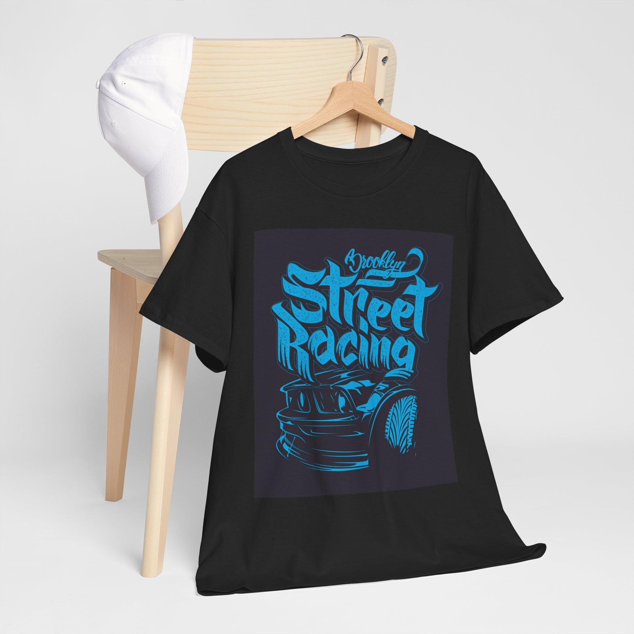 Street Racing Tee, Retro Muscle Car Graphic Shirt for Automotive Enthusiasts