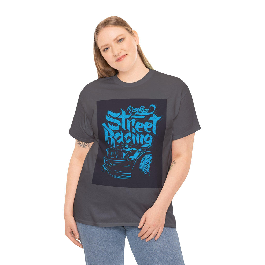 Street Racing Tee, Retro Muscle Car Graphic Shirt for Automotive Enthusiasts