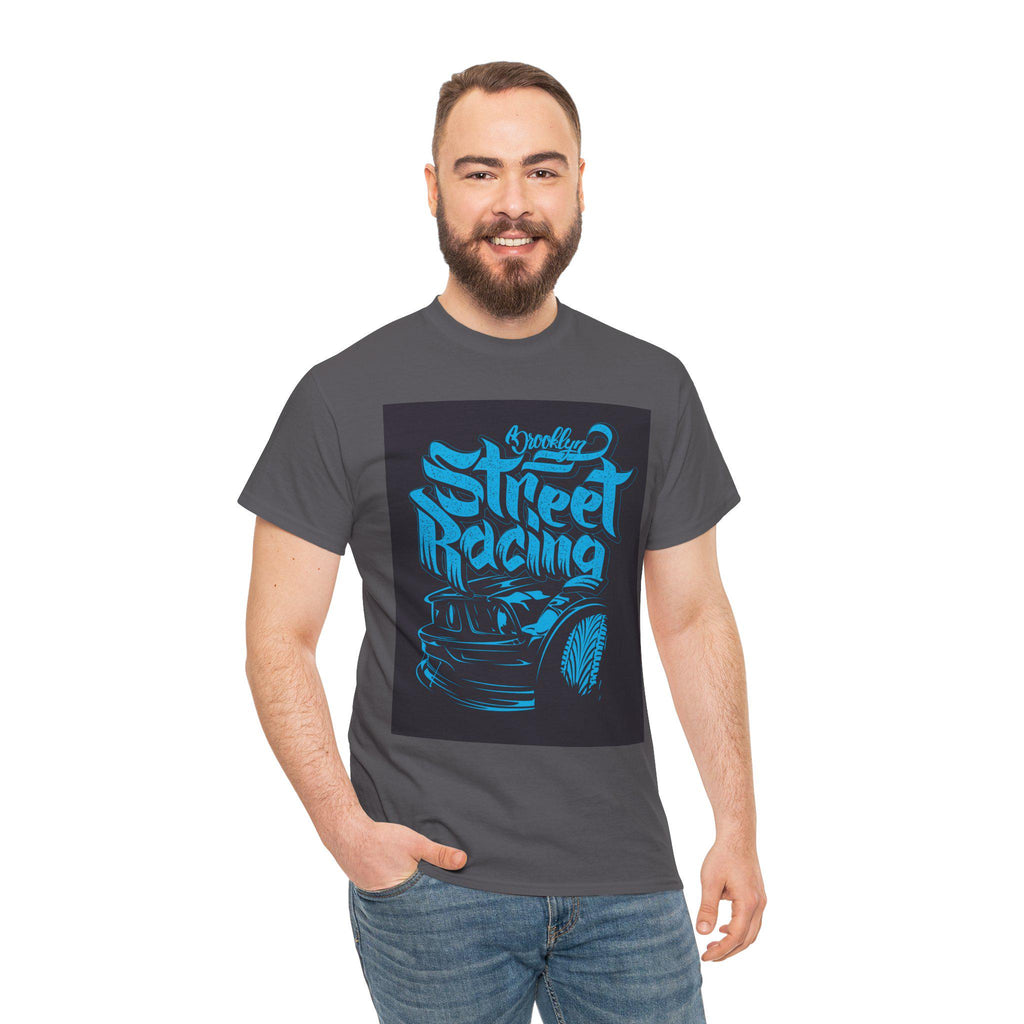 Street Racing Tee, Retro Muscle Car Graphic Shirt for Automotive Enthusiasts