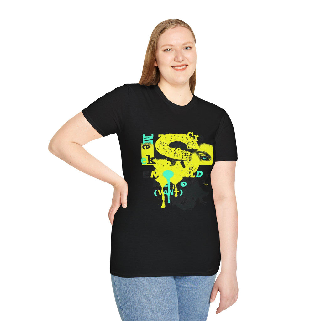 Neon Graffiti Graphic Tee | Urban Streetwear Shirt | Abstract Paint Splatter Shirt