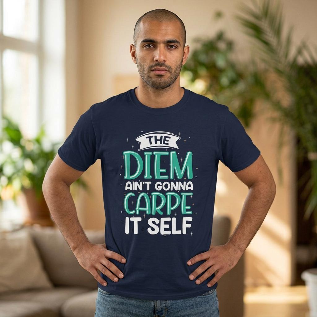 The Diem Aint Gonna Carpe Itself T Shirt Retro Motivational Graphic Tee