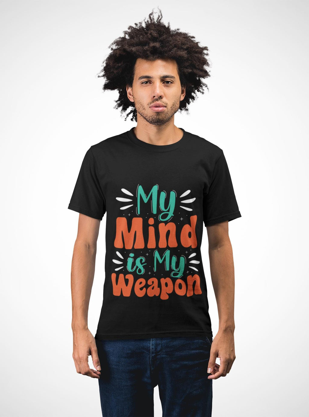 My Mind Is My Weapon T-shirt | Hand-lettered Typography, Garment-Dyed