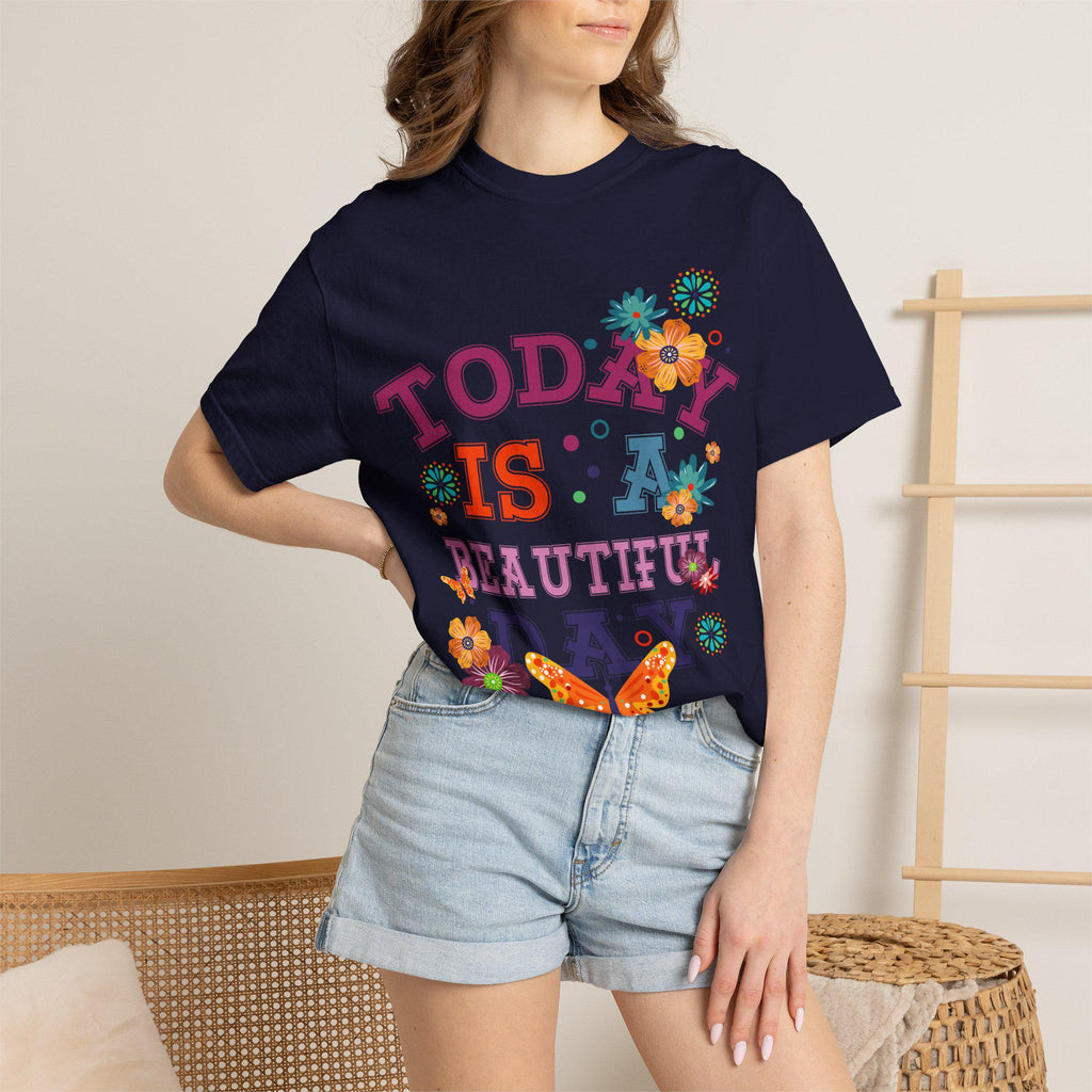 Today Is a Day Shirt | Butterfly Floral Graphic Tee | Inspirational Quote Gift