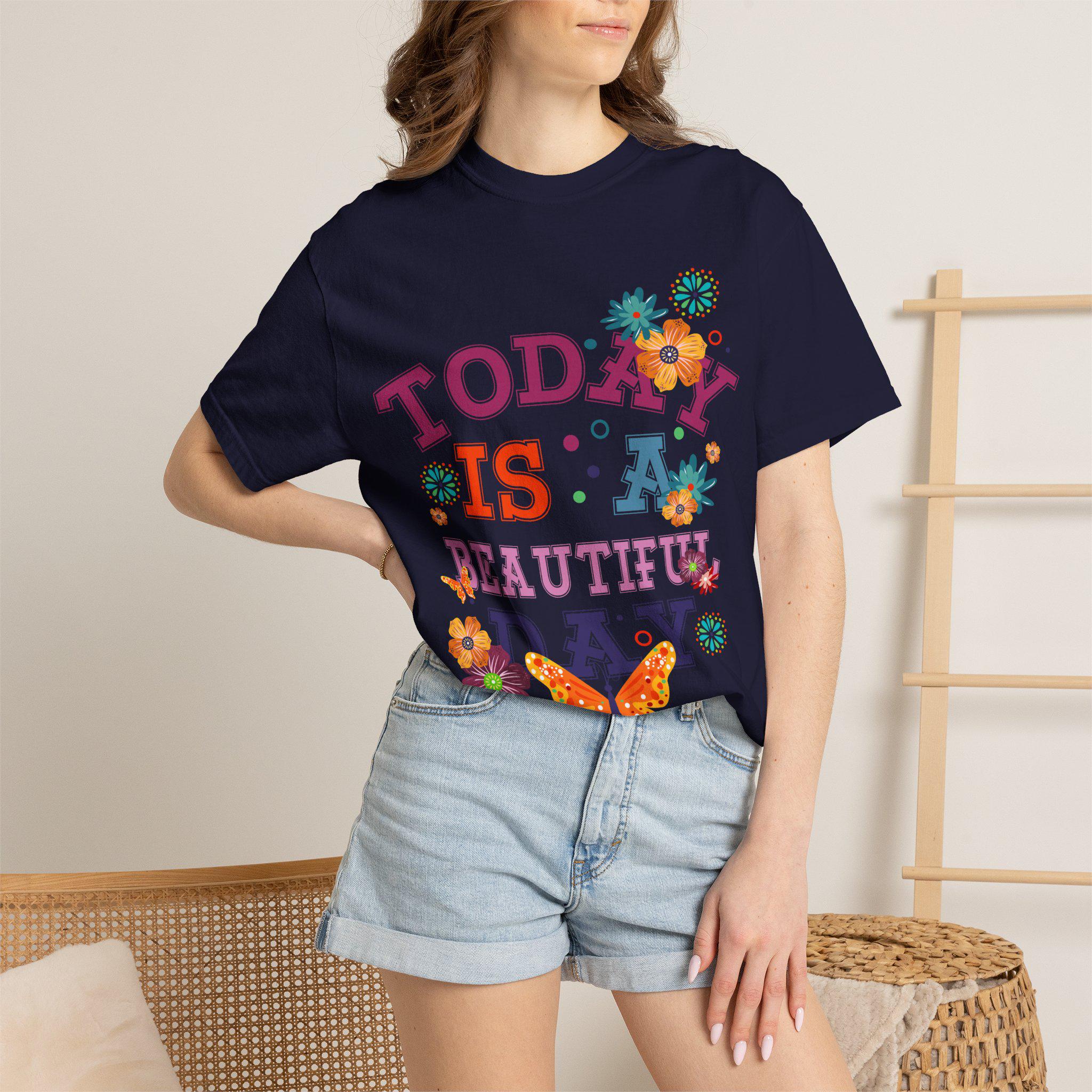 Today Is a Day Shirt | Butterfly Floral Graphic Tee | Inspirational Quote Gift