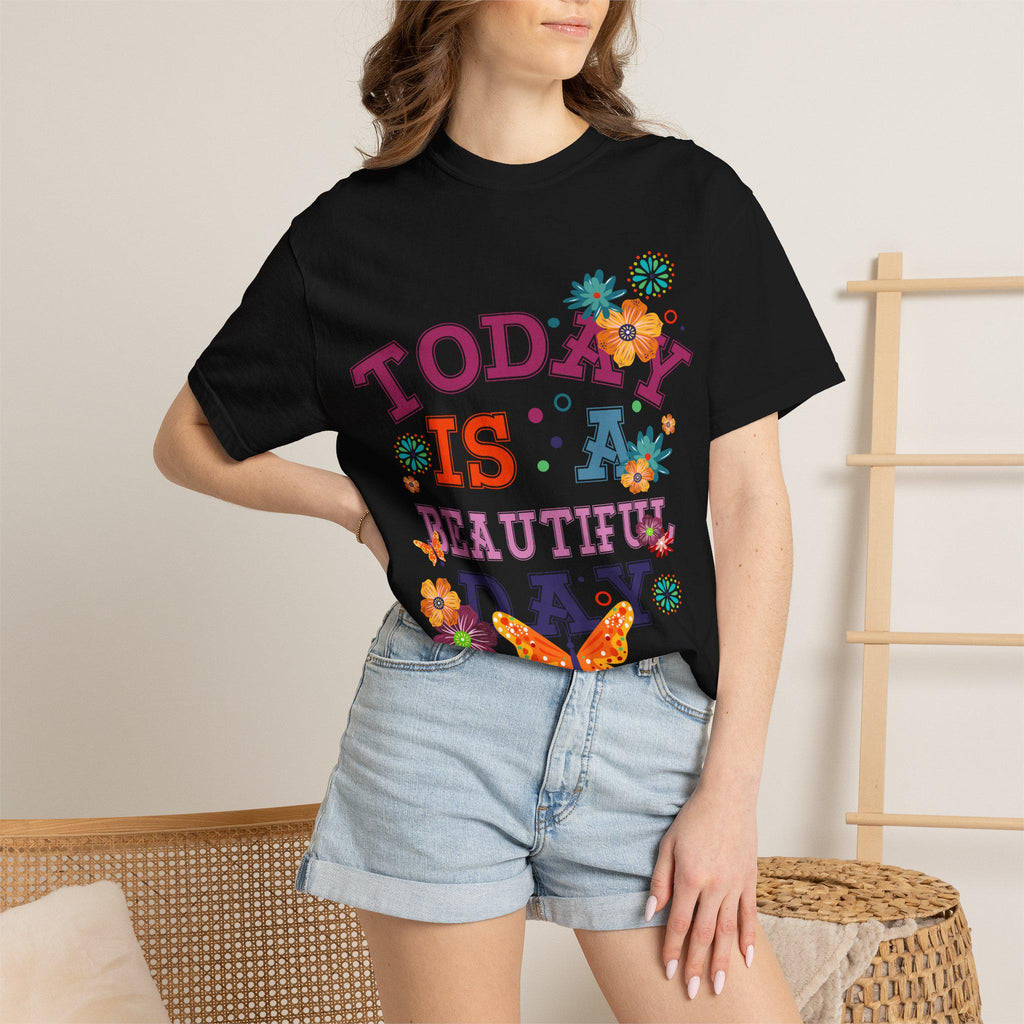 Today Is a Day Shirt | Butterfly Floral Graphic Tee | Inspirational Quote Gift