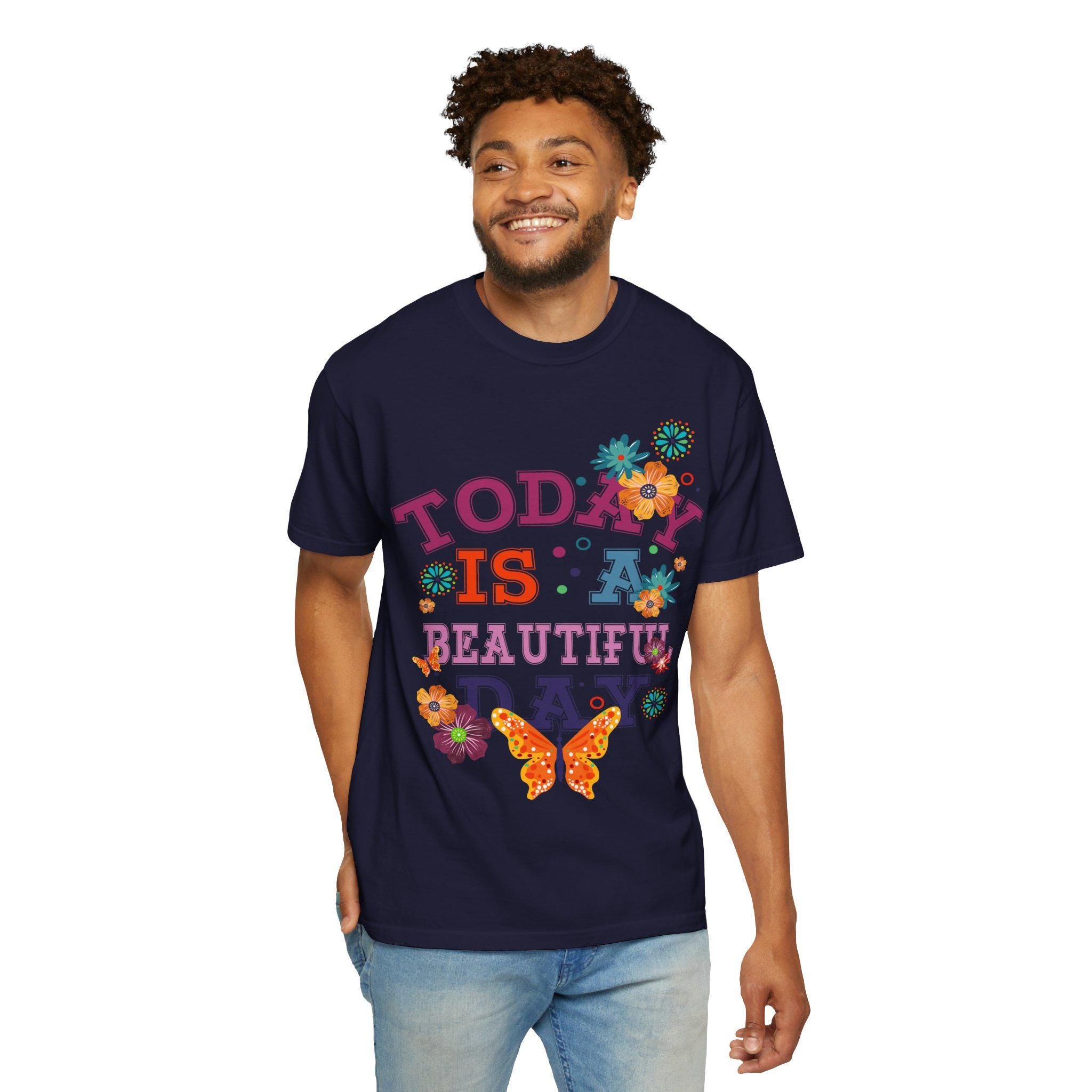 Today Is a Day Shirt | Butterfly Floral Graphic Tee | Inspirational Quote Gift
