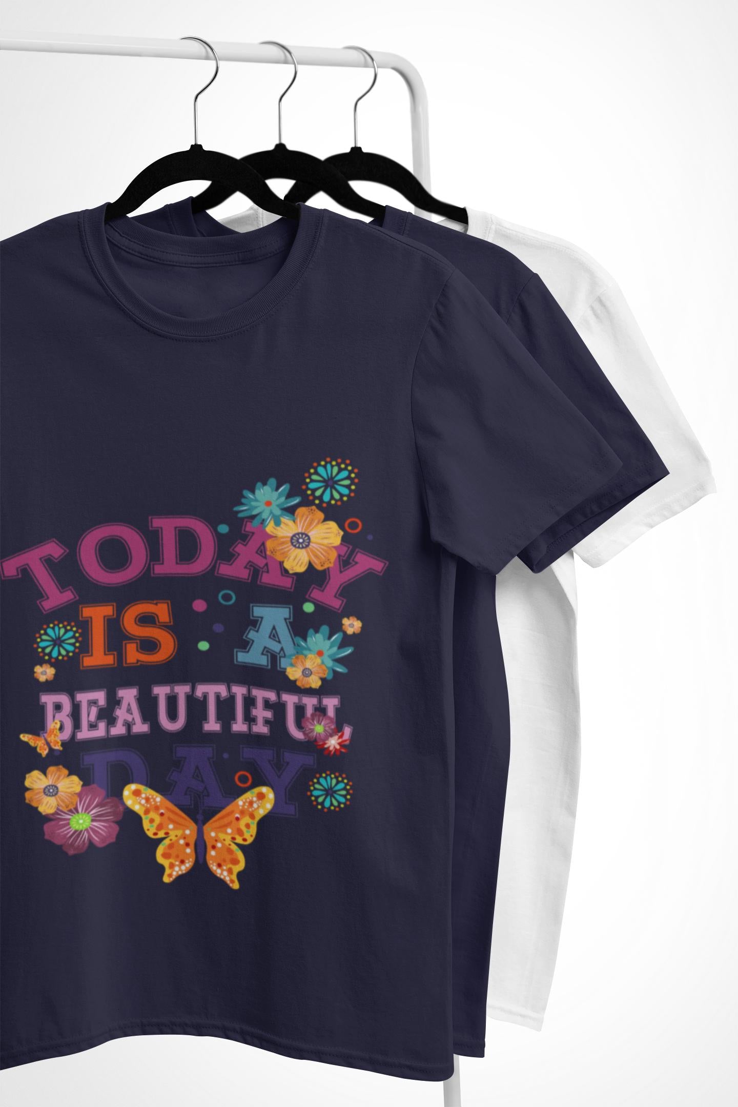 Today Is a Day Shirt | Butterfly Floral Graphic Tee | Inspirational Quote Gift